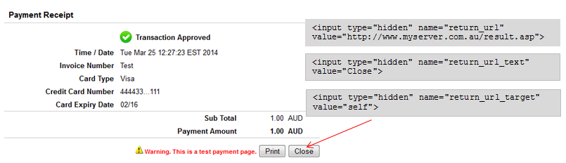 Close button options