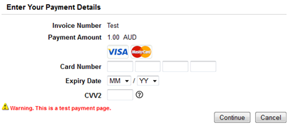 Payment Details example